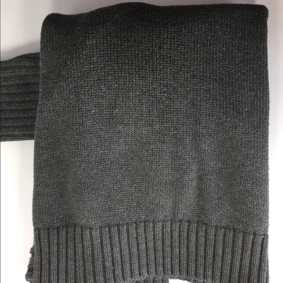 Roots Men V Neck Chunky Sweater Large Grey Cotton - Picture 2 of 13